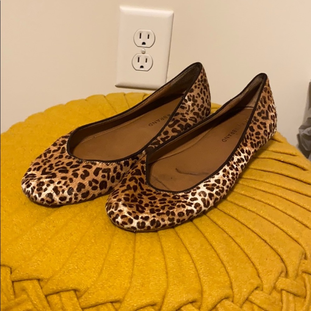 Lucky Brand Cheetah Print Calf Hair Flats